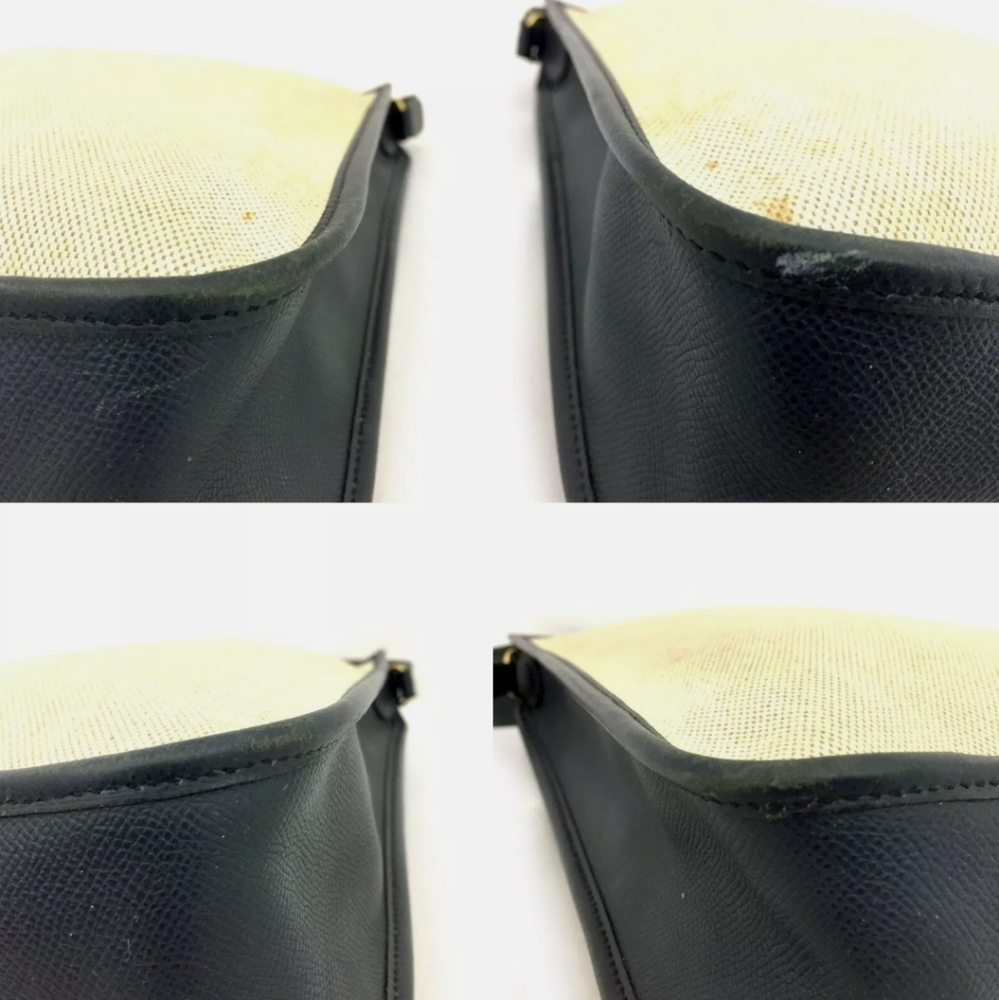 AUTHENTIC HERMES VESPS PM CANVAS/LEATHER BAG 70956 - Picture 7 of 12